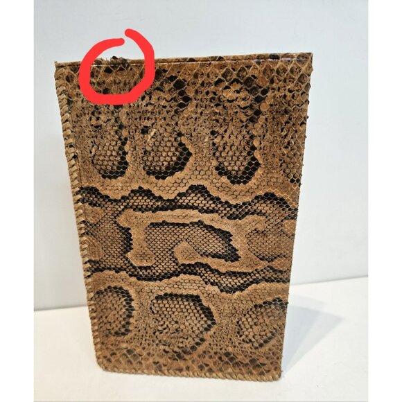 Old Vintage Hand Made Snakeskin & Leather Large Wallet Bi-Fold Good Shape - Picture 4 of 14